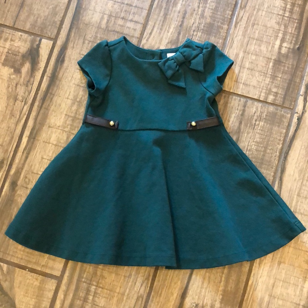 Janie and Jack forest green dress